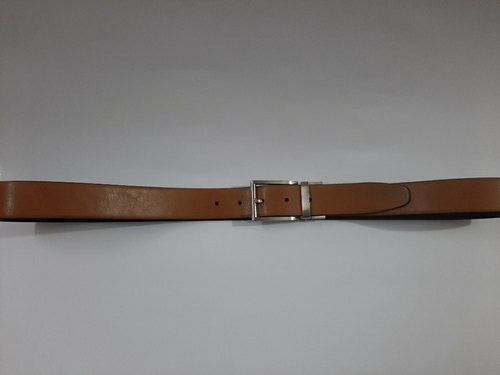 Black Color Reversible Vegan Leather Formal Belts For Mens With Silver Color Metal Buckle