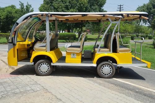 Maximum Speed 45 kmhr Low Maintenance Four Wheel Type Battery Operated 12 Seater Sightseeing Bus