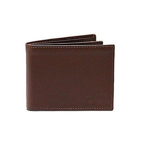 Black Spacious And Light Weight, Plain Design, Brown Color Waterproof Mens Foldable Leather Wallet