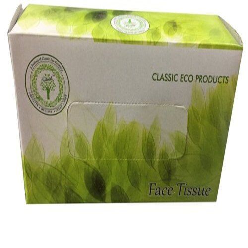 Tissue Count 100 Comfortable Soft Rectangle Paper Face Tissue Box Application: Office & Hotel