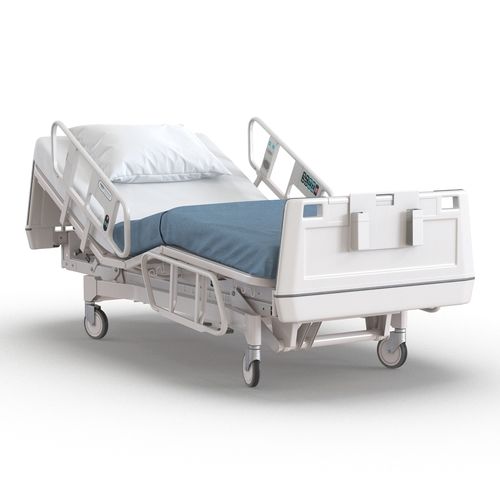 Wheel Mounted Hospital Electric Bed with Side Rails