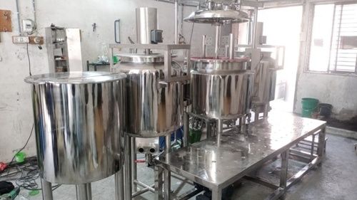 Stainless Steel Ointment Manufacturing Plant With Capacities Ranging From 100 Kg To 1000 Kg