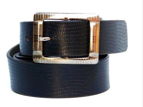 38 To 48 Inch Length Black Genuine Leather Belt For Kids, Adult With Alloy Buckle And 35Mm Width Gender: Male