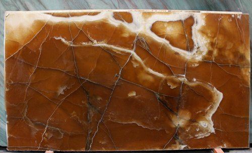 Brown Onyx Marble Slabs For Flooring With Polished Finish And 5-15 Mm Thickness Size: Customized