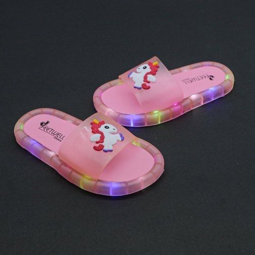 Vary Designer Kids Unisex 24-35 Size Casual Pvc Sole Rubber Led Flip Flop Slippers