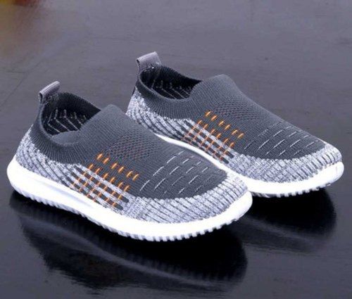 Breathable Fashionable Kids Boys/Girls 30 Size Grey Eva Sole Casual Canvas Slip On Shoes