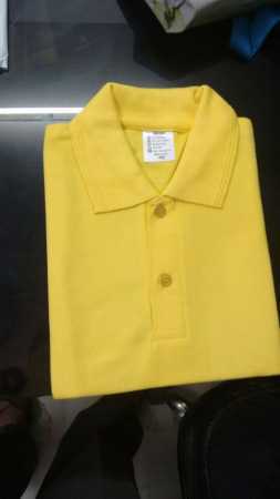 Washable Light Yellow Color Fashionable Casual Wear Mens Cotton Polo T-Shirt