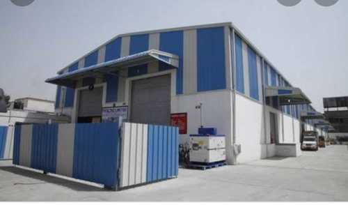 Blue And White Water Proof Galvanised Stainless Steel Prefabricated Shed For Factory Use