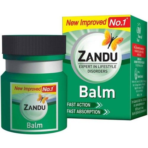 Zandu Balm (8 Ml) For Head And Back Pain Store In Cool