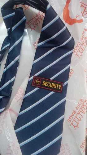 Blue 100% Polyester 57 Inches Logo Ties For School Uniform