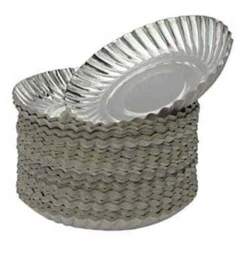 Disposable and Eco-Friendly Silver Paper Plates for Serving Food