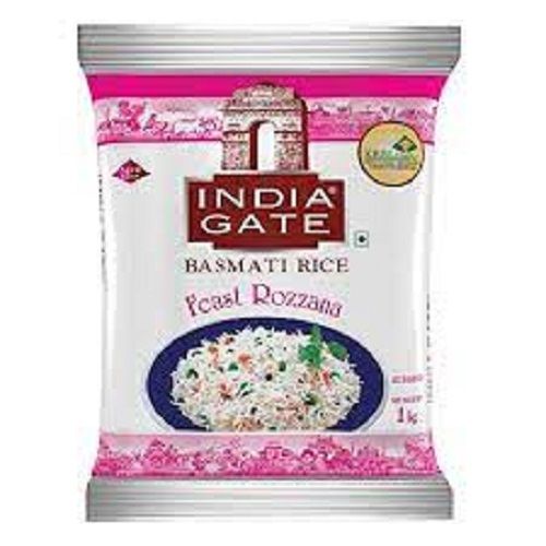 Flavorful Taste Long Grain India Gate Feast Rozzana Basmati Rice Pouch, 1Kg  Broken (%): 1%