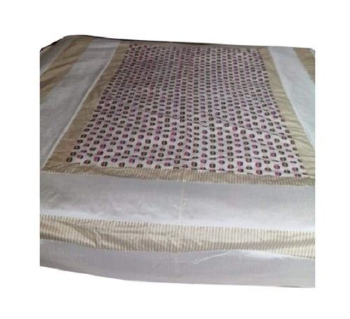 Breathable Multi Colors Embroidered Banarsi Silk Queen Size Bed Covers, 90X108 Inch