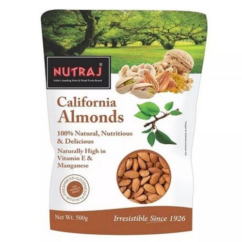 Nutraj Gluten Free Organic Whole Crunchy California Almonds (500 Gram Pack)