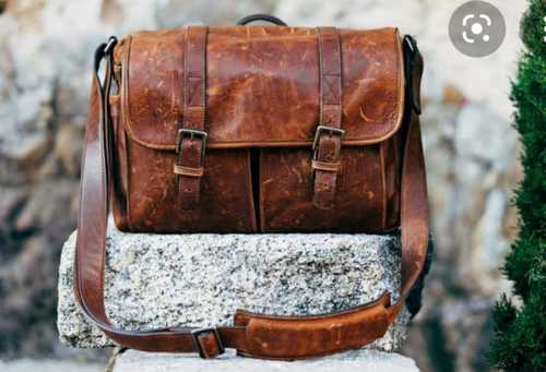 Leather Duffle Shoulder Bag - Standard Size, Modern Design | Unisex, Zipper and Belt Closure, Plain Pattern, Available in Many Colors