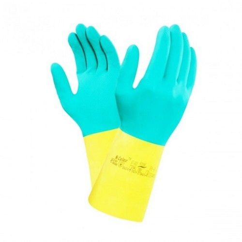28 Mil Thick Double Color Chemical Resistant Latex/Neoprene Full Finger Safety Gloves