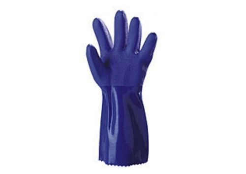 Blue Chemical Resistant Pvc Safety Gloves