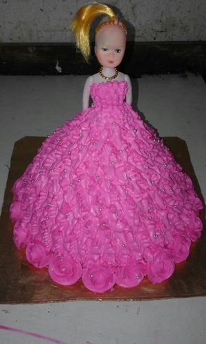 Barbie Pink Doll Cake - CakeCentral.com