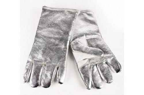 Reusable High Heat Resistant Aluminized Safety Hand Gloves With Felt/Wool Lining Insulation
