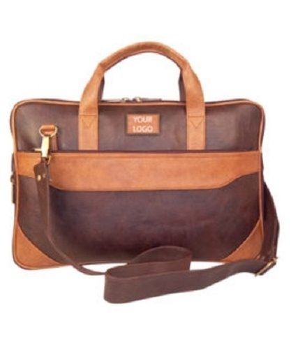 Very Spacious, Light Weight Brown Color And Plain Design Pu Leather Laptop Bag Gender: Men