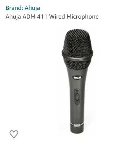 Black Ahuja Adm 411 Wired Microphone With Captures Clear And Crisp Sound