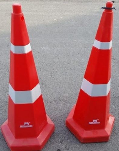 Mild Steel Light Weight Non Breakable Portable Conical Flexible Pvc Traffic Cones For Road Safety