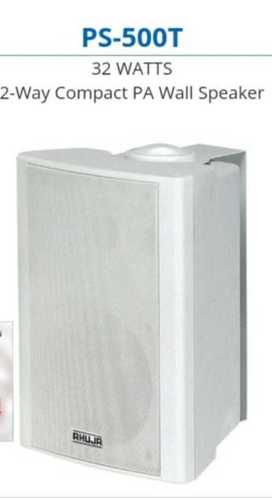 White Color, Ahuja Ps-500T 32 Watts 2-Way Compact Pa Wall Speaker Dimension(L*W*H): 16X15X15  Centimeter (Cm)