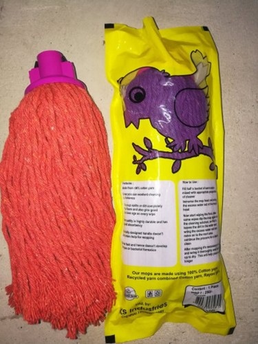 घर और ऑफिस के लिए पिंक एब्जॉर्बेंट नेचुरल कॉटन वेट फ्लोर क्लीनिंग मॉप का साइज: ऑर्डर या उपलब्धता के अनुसार