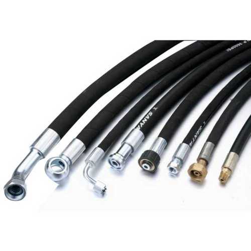 95% Hardness Rubber Flexible Gates Black Hydraulic Hose Assemblies Application: Industrial