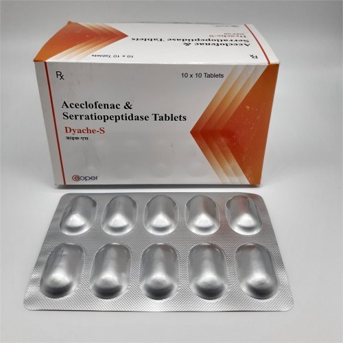 एसिक्लोफेनाक और सेराटियोपेप्टिडेज़ टैबलेट्स