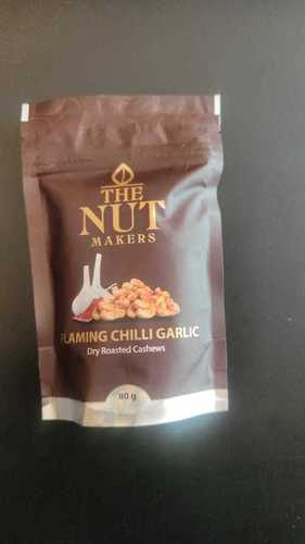 Delicious Taste and Mouth Watering Chilli Garlic Flavoured Dry Roasted Cashews 