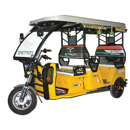 Maximum Run 25 Kmhr Easy To Ride Three Wheel Battery Operated Etron Passenger Rickshaw