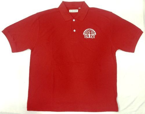 Red Regular Fit Mens Polo-Neckline Half Sleeves Plain Cotton Casual Wear T-Shirts Age Group: Adults