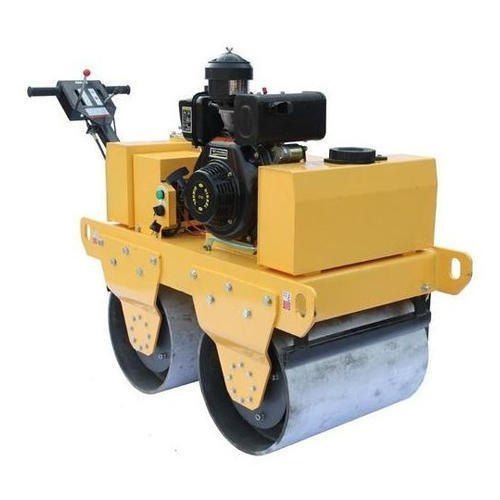 Yellow Sturdy Construction Vibration Free Operation Diesel Engine Double Drum Rollers