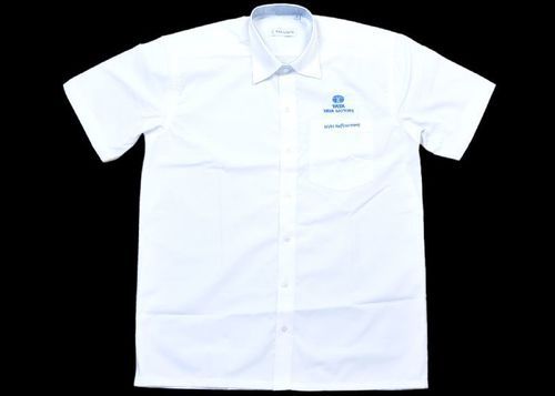 White Regular Fit Casual Wear Mens Half Sleeves Plain Polyester Cotton Shirts Age Group: Adults