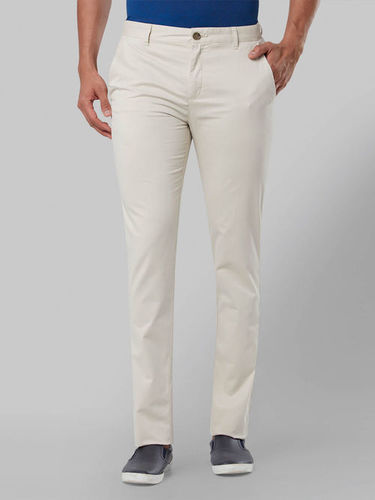 Buy Men White Print Slim Fit Casual Track Pants Online - 732350 | Van Heusen