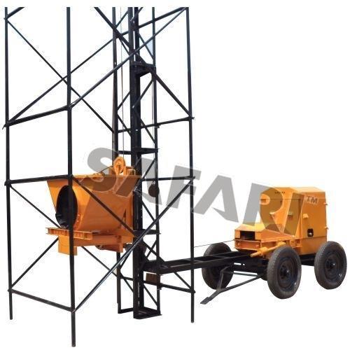 Air Cooled Diesel Engine Friction Roller Type Drive Tower Hoist (Bucket Capacity 170 Litres) Capacity: Upto 500 Kg Gross Load Kg/Hr