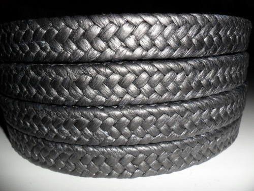 Black Braided Reinforced Expanded Graphite Gland Packing Rope With Ss Inconel Wire