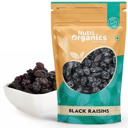 Free From Impurities Easy To Digest Nutri Organics Dry Fruits Black Raisins