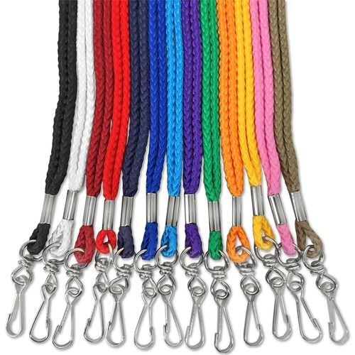 Metal Oval Clasp Polyester Cord Lanyard Neck Straps For Keys, Cell Phones, Usb Flash Drives