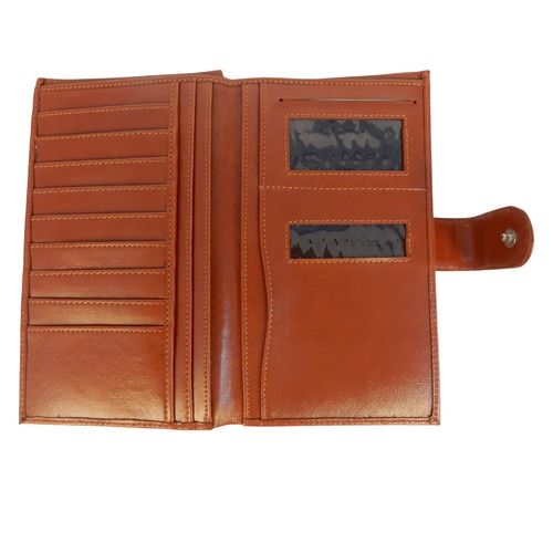 Brown Very Spacious And Light Weight, Brown, Plain Customize Leather Card Holder