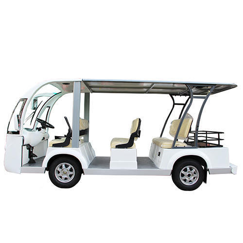 40 Kmph Four Wheel Type Battery Operated White Eight Seater Mini Bus