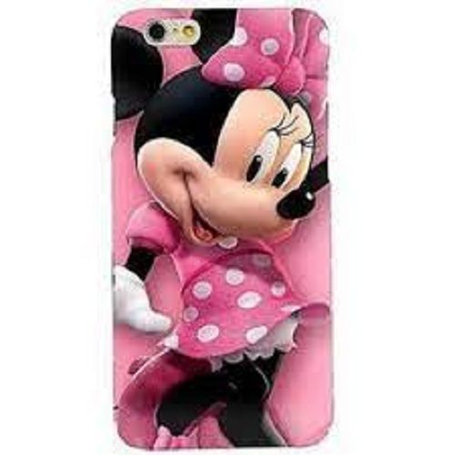 5-6 Inches Good Quality and Scratch Proof Plastic Pink Color Printed Mobile Cover