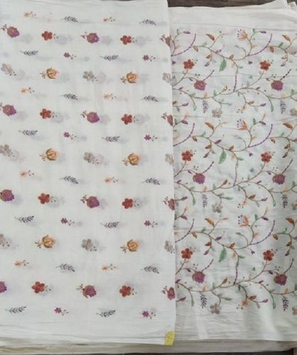 Multicolor Anti Wrinkle Multicolour Traditional Cotton Embroidery Fabric For Apparel/Clothing, Gsm 44 Inches