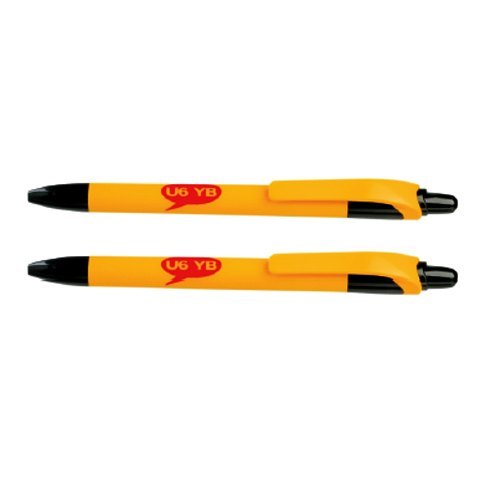 Retractable Promotional Plastic Pen Set - 0.5mm Nib Size, 4-6 Inches, Available In Blue, Black, Red Ink Colors | Custom Logo, Ideal For Office, School, Institute