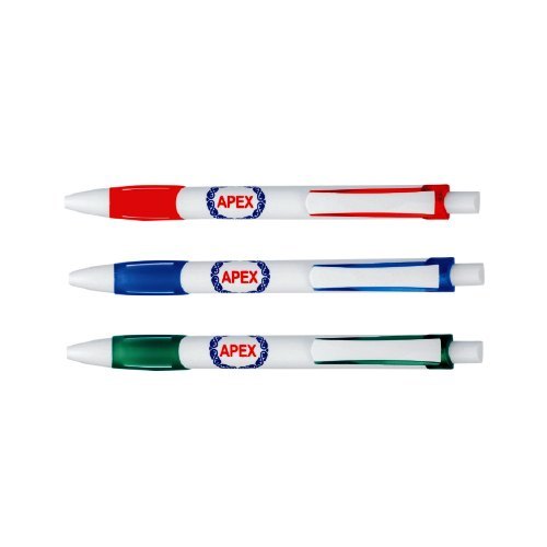 Retractable Promotional Plastic Pen Set - 4-6 Inch Size, 0.5mm Nib, Available in Blue, Black, Red and More, Customized Logo Option