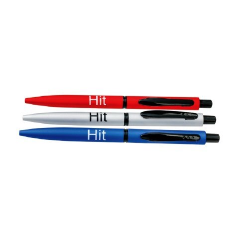 Promotional Plastic Retractable Pen - Standard Size with 0.5-1 mm Nib | Customizable Logo, Available in Blue, Black, Red Ink