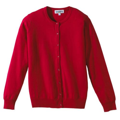 Woolen Cardigan - Full Sleeves, U-Neckline, Regular Fit, Red | Skin Friendly, Colour Fastness, Easy Washable, For Casual Winter Wear