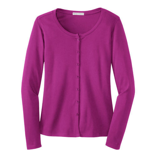 Pink Wool Cardigan Sweater - Medium Large XL | Regular Fit Full Sleeves Round Neckline Skin Friendly Easy Washable Colour Fastness