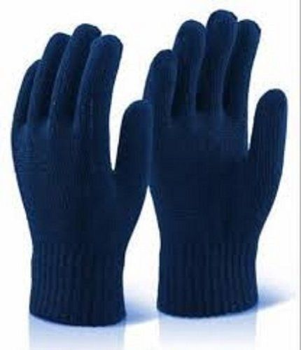 Nevy Bule Blue Color Full Fingers Pure Cotton Safety Hand Gloves For Household